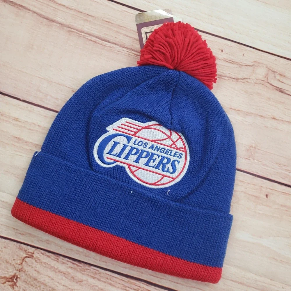 Los Angeles Clippers Hat Cap Snap Back NBA‎ Basketball Hardwood Classic Pom Pom